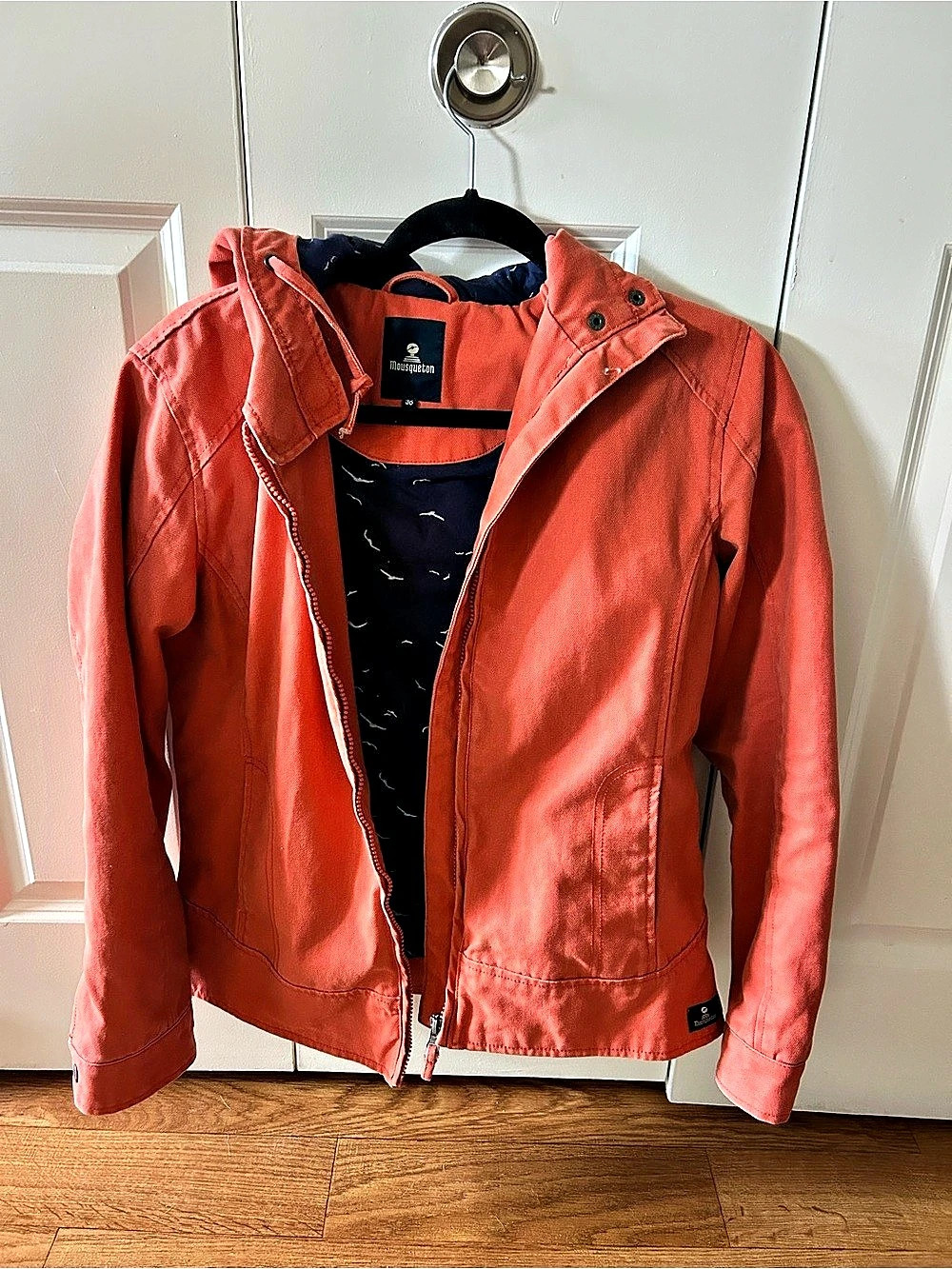 Mousqueton Hooded Utility Jacket Orange Size 36